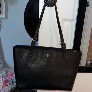Tory Burch tote. Black with gold hardware. Comes with dust bag.